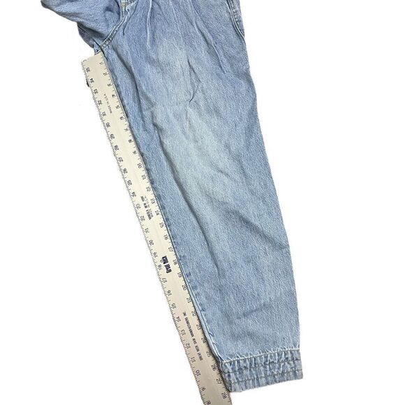 BLANK NYC Jeans WMNS 27 Blue Baggy Oversize Steal The Show Tapered Pleated Retro - Picture 3 of 15